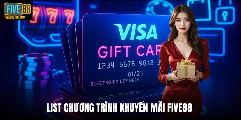List chương trình khuyến mãi Five88