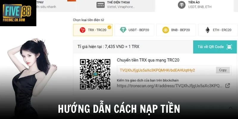 Hướng dẫn cách nạp tiền