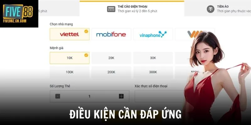 Điều kiện cần đáp ứng